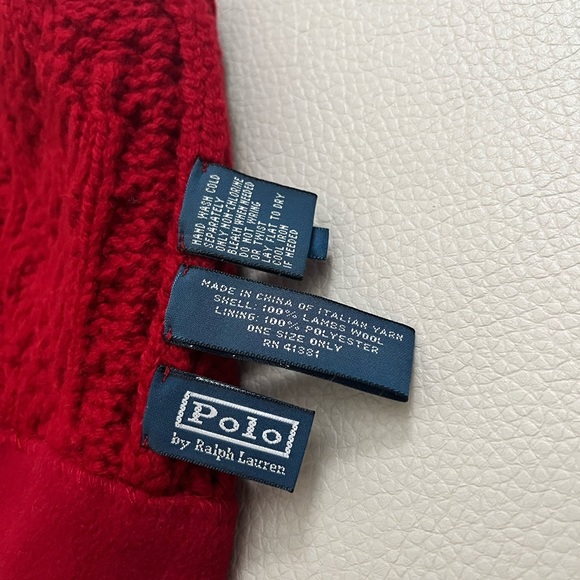 NWT - Polo Ralph Lauren Pure Wool Earflap Braided Beanie - Picture 3 of 3